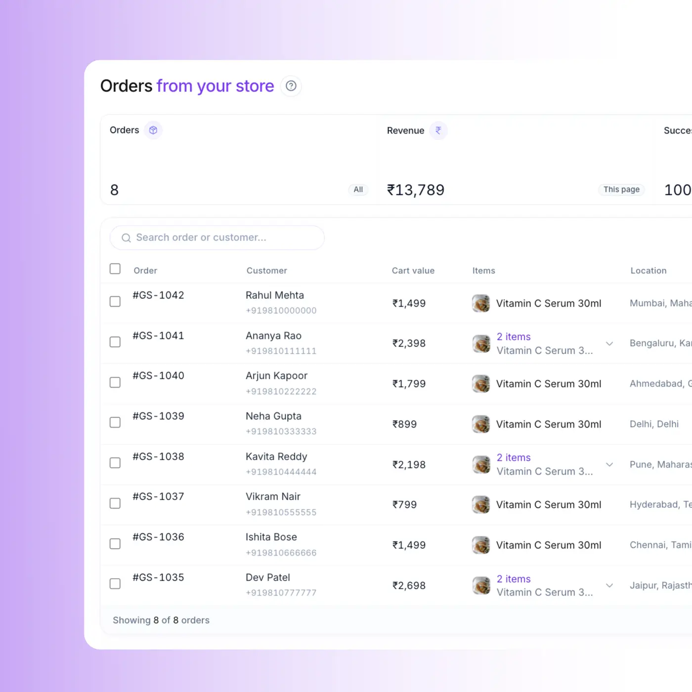 TopEdge Orders & care product screenshot