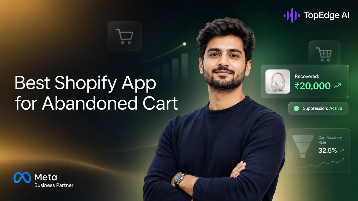 Best Shopify app for abandoned cart recovery in India, the TopEdge AI 2026 shortlist